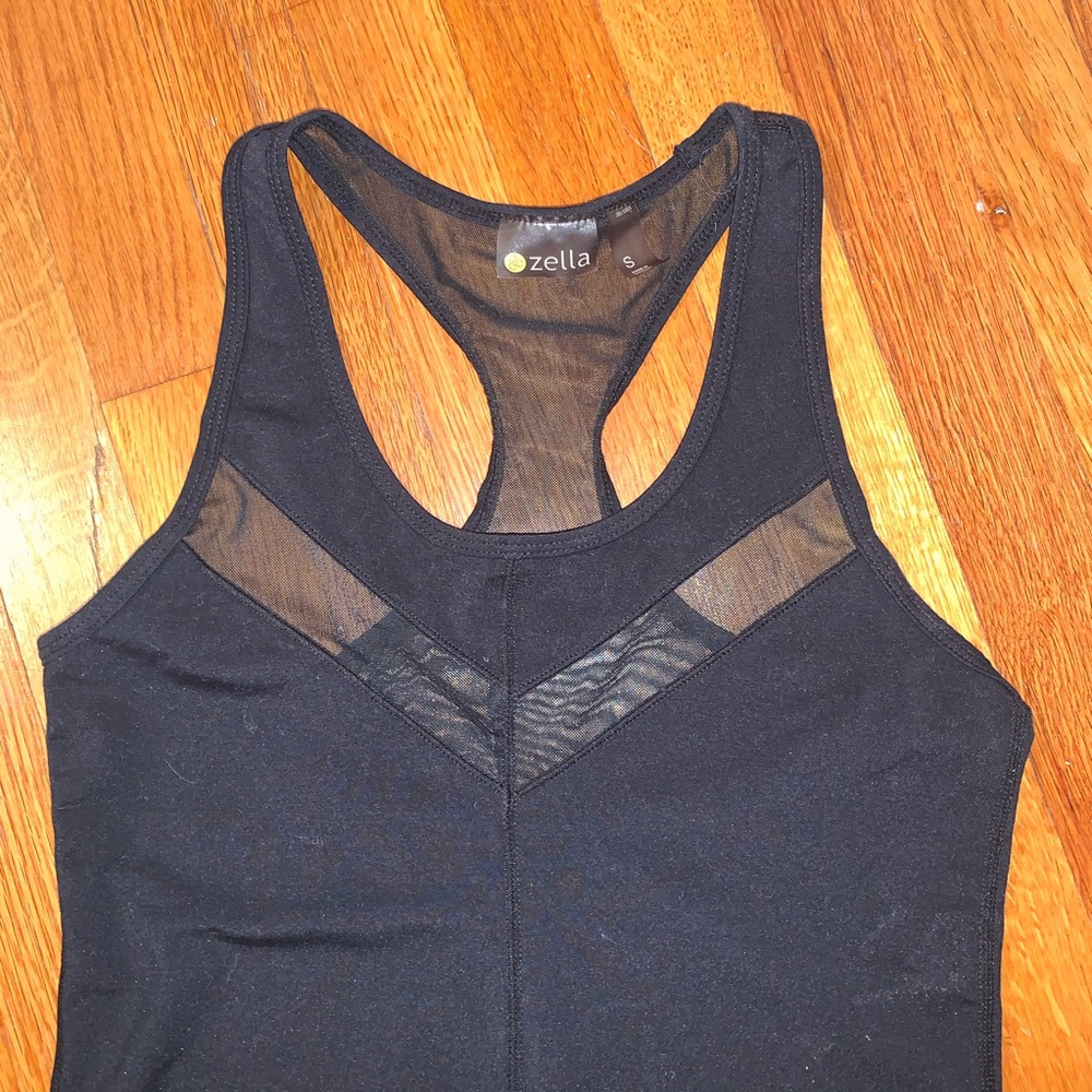 Zella Mesh Cutout Racerback Tank - Picture 2 of 7